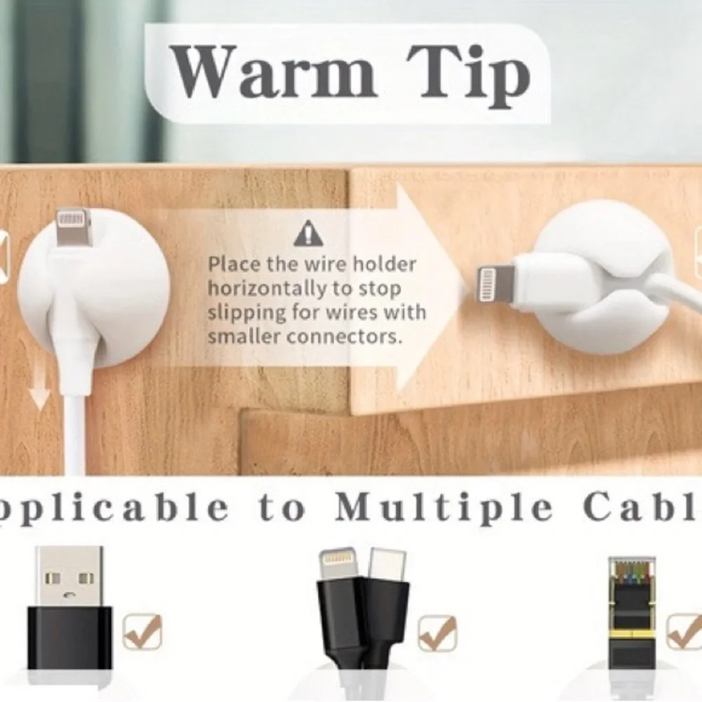 Cable cord adhesive holders 5 pieces